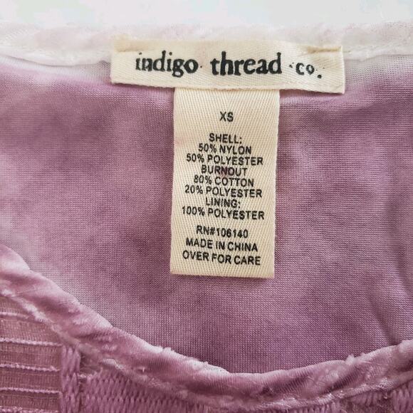 Indigo Thread SIZE XS Sleeveless Layered Purple Tunic Top Boho Festival Whimsy - Picture 6 of 15
